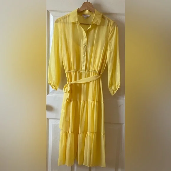 Nanette Lepore Sunny Yellow Dress size 2 (oversized) - Picture 5 of 8
